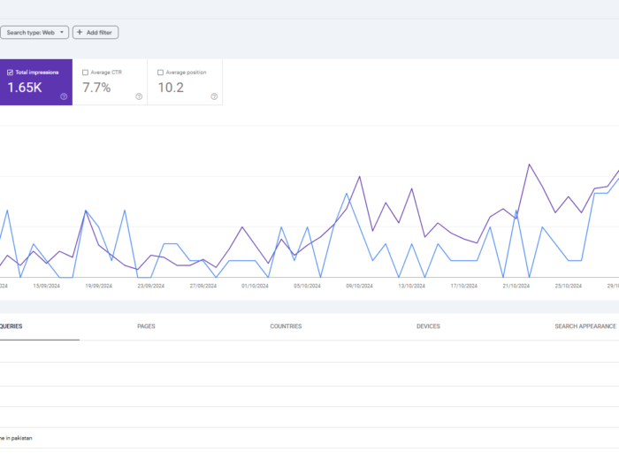 haashes project image of search console dashboard